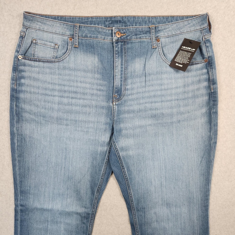 True Classic Jeans Mens 42x32 Blue Straight Leg Stretch Denim NEW